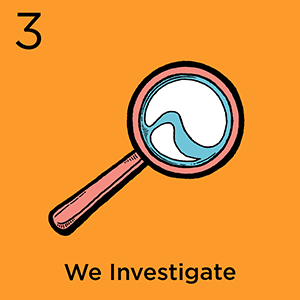 Step 3: We Investigate