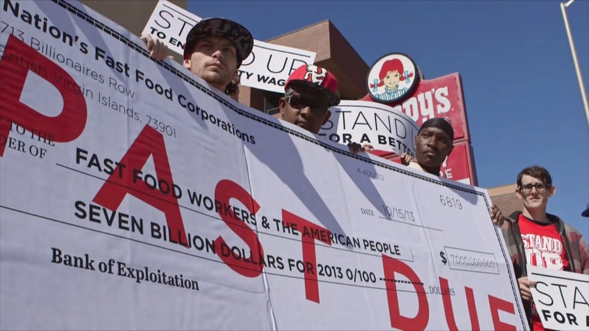 Fast food workers strike in effort to eliminate
