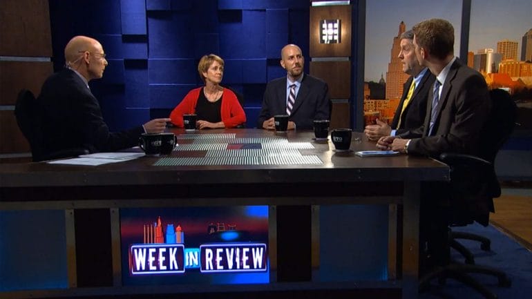 Panelists on the set of Week in Review