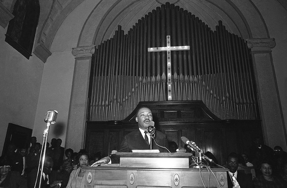 Photo of MLK at pulpit