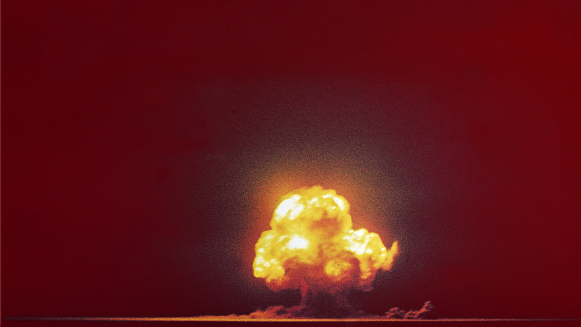 Photo of atomic bomb test.