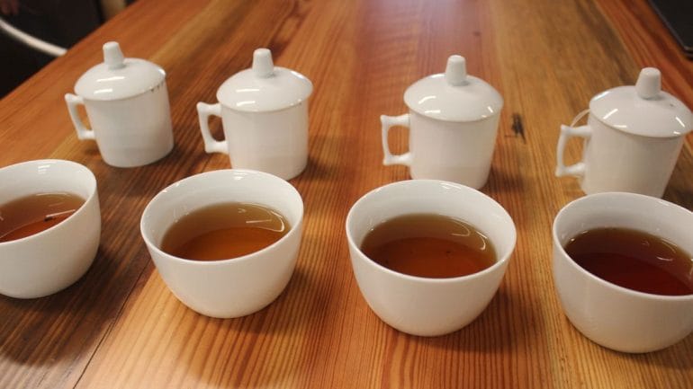 four cups of tea