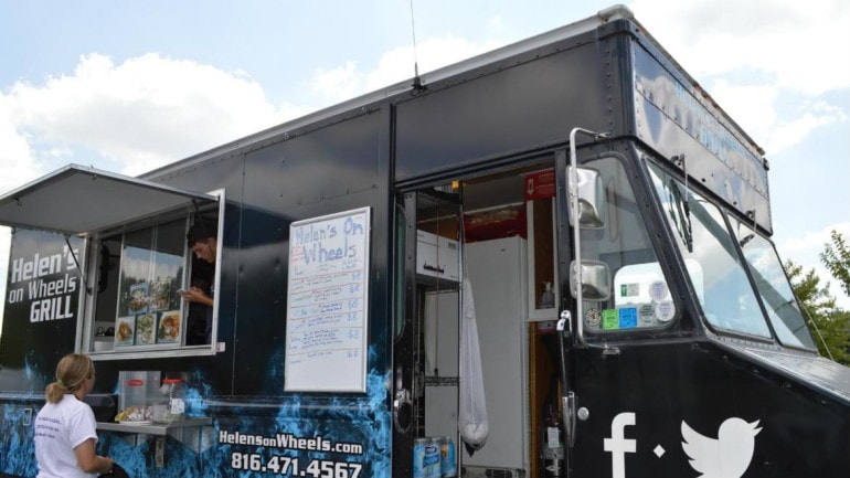 Helen's on Wheels and Plantain District were among the food trucks parked at the Macken Park Food Truck Pod this Thursday.
