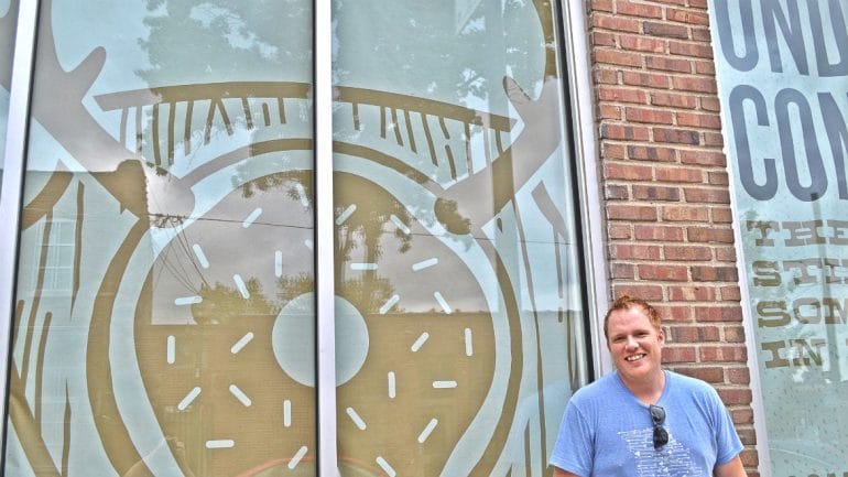 Jake Randall is using a Kickstarter campaign to help open Doughnut Lounge in Westport. The shop will feature coffee and cocktails alongside the baked goods. (Photo: Jonathan Bender | The Recommended Daily)
