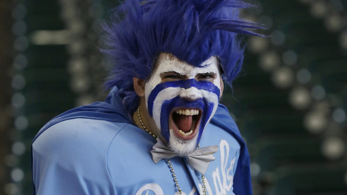 Face paint is okay, but what's with the shoulder pads, dude? (Photo: Pat Sullivan | AP)