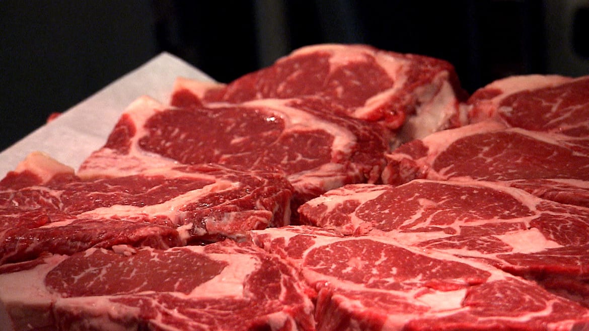 A platter of steaks at a steakhouse in Omaha, Neb. (Photo: Brian Seifferlein | Harvest Public Media file)