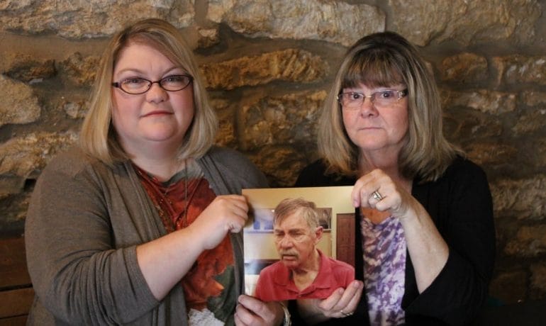 Allen Wagner's family says it took months for his Medicaid application to be approved. His daughter, Amy Flanigan, left, and wife, Charlene Wagner, recalled their frustration as he was moved from hospital to hospital. (Photo : Andy Marso |Heartland Health Monitor)