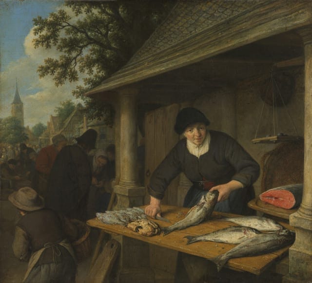 Adriaen van Ostade, Dutch (1610–1684). The Fishwife, 1672. Oil on canvas.
