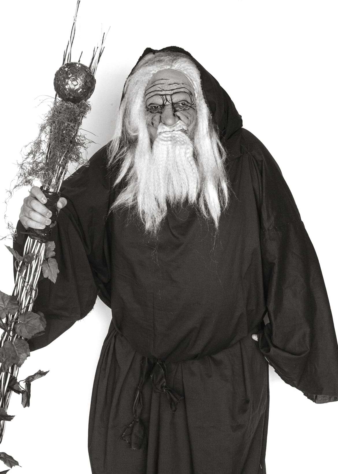 A man dressed as a wizard