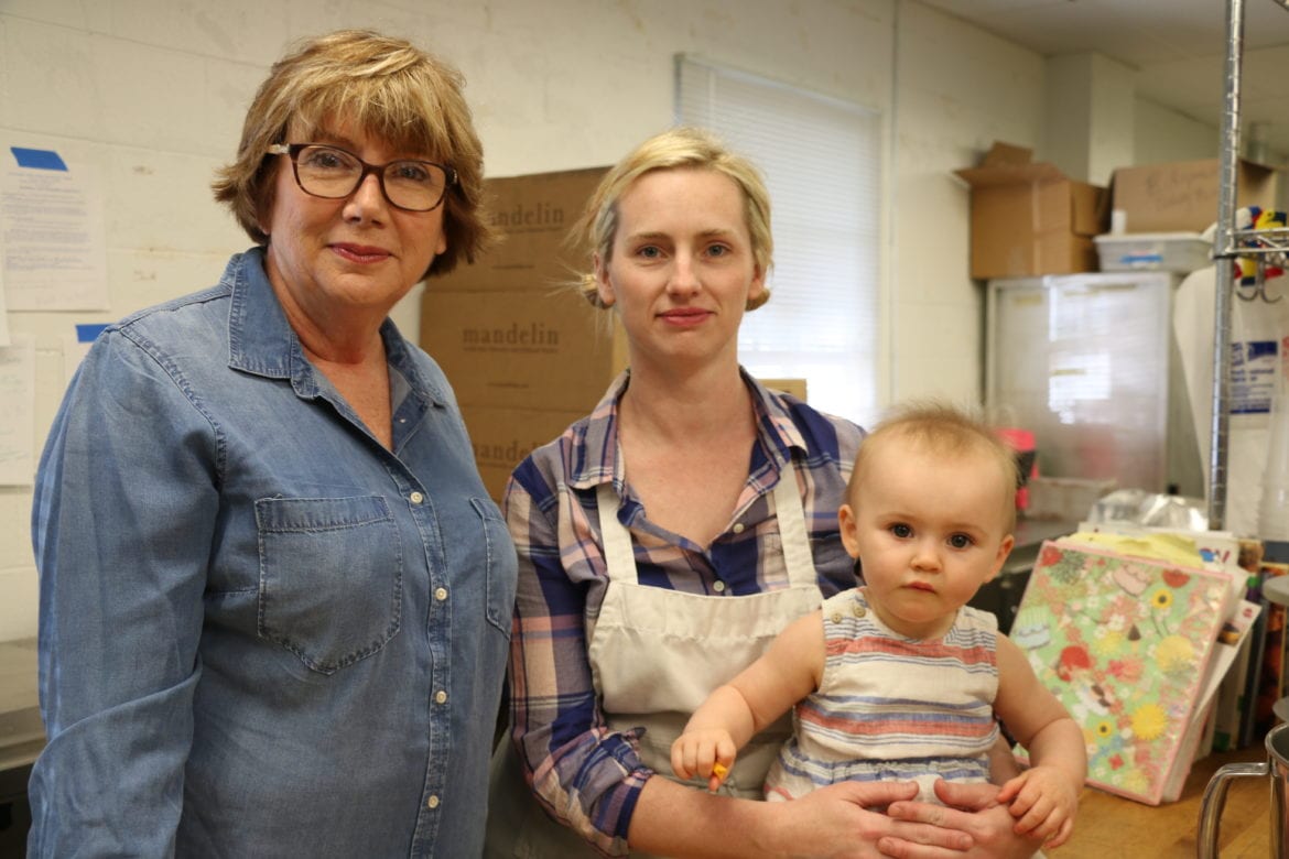 Three generations of women