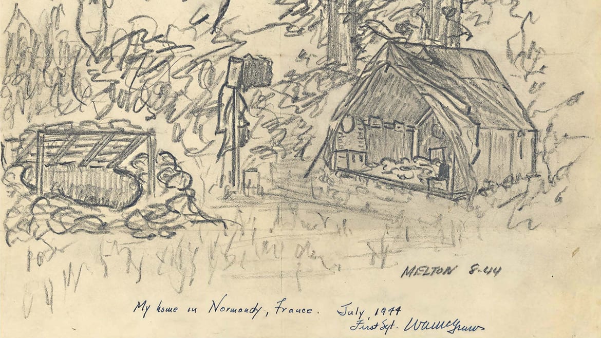 sketch of a campsite