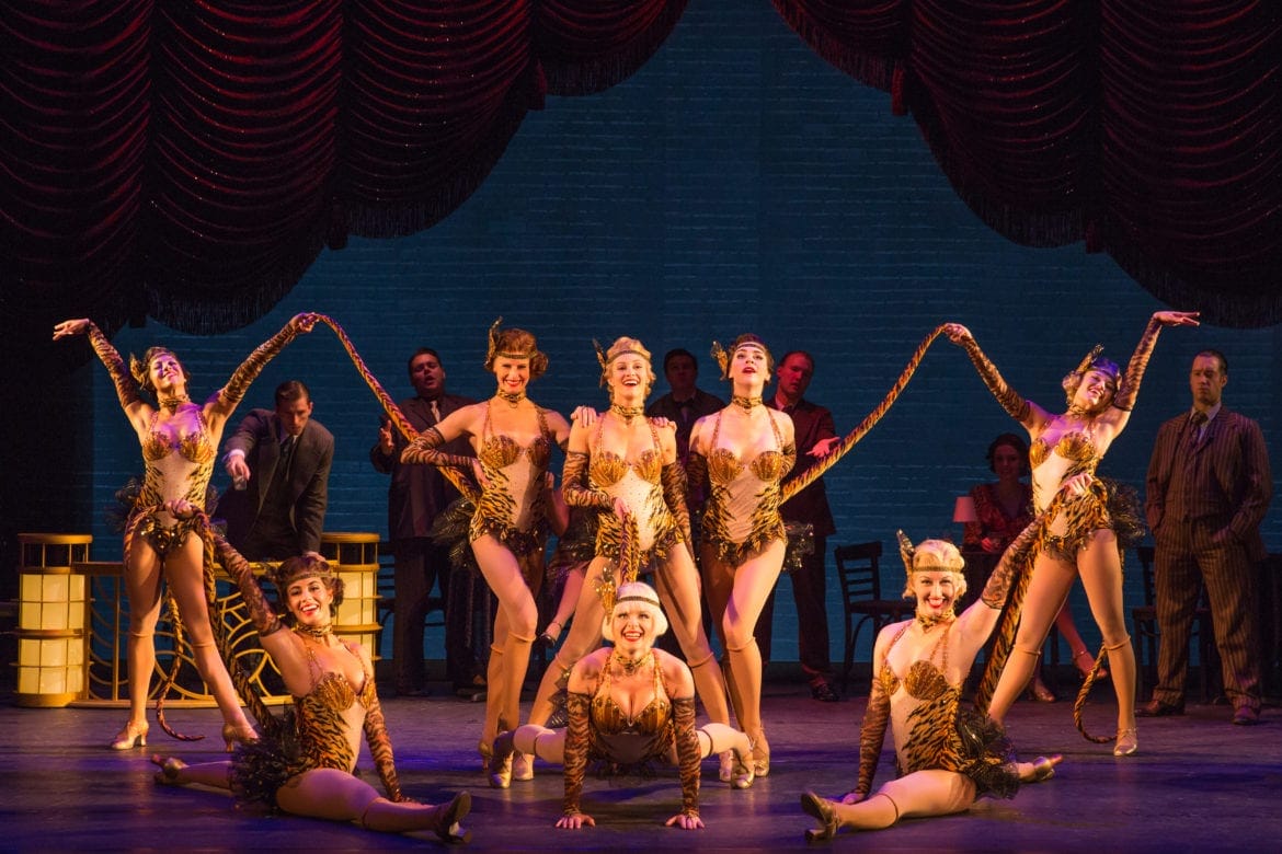 The cast of the North American tour of the hit musical comedy Bullets Over Broadway