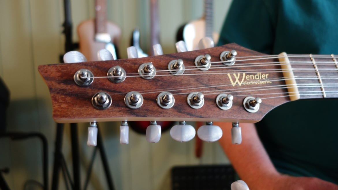 Wendler's electroCoustic guitars feature an electric pickup system developed by Wendler himself over his many years as a luthier. (Photo: Dan Calderon)