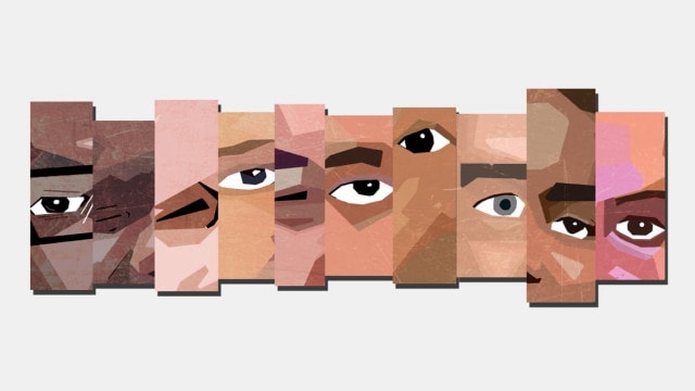 graphic rendering of parts of faces