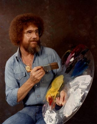 In the 1980s and 1990s, Ross was a fixture on PBS. The Joy of Painting invited viewers to watch over Ross' shoulder as he created small masterpieces in under 30 minutes.