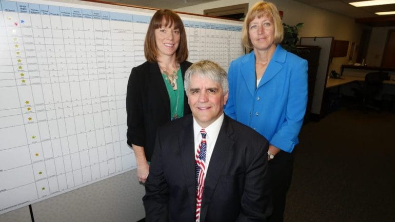 Roy Jensen and key cancer center staffers