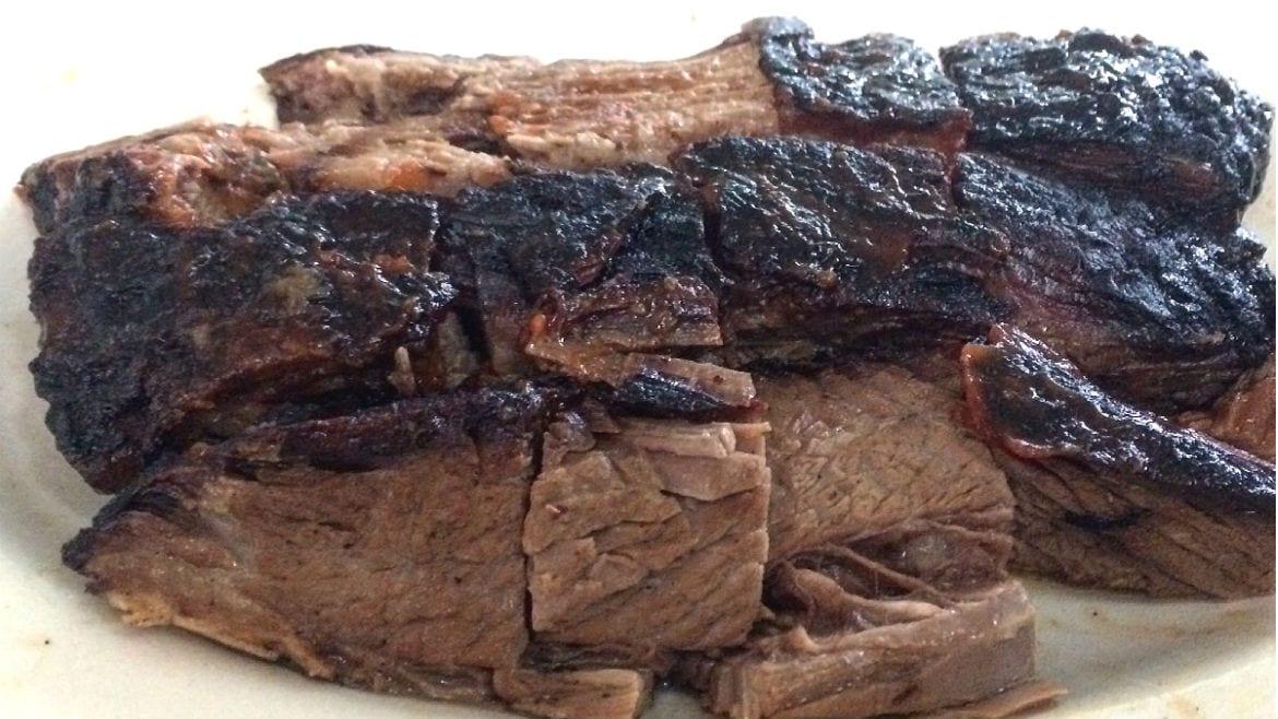 A plate of burnt ends.