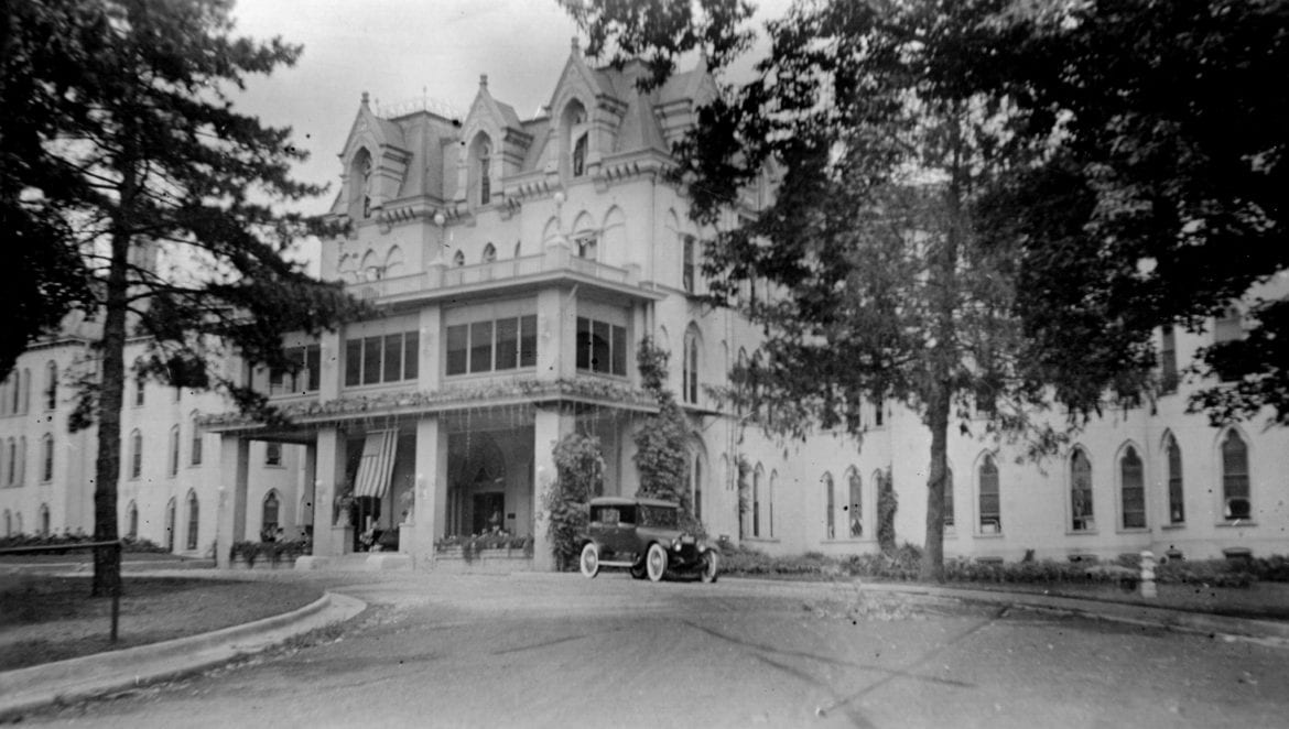 old state hospital building in St. Joe