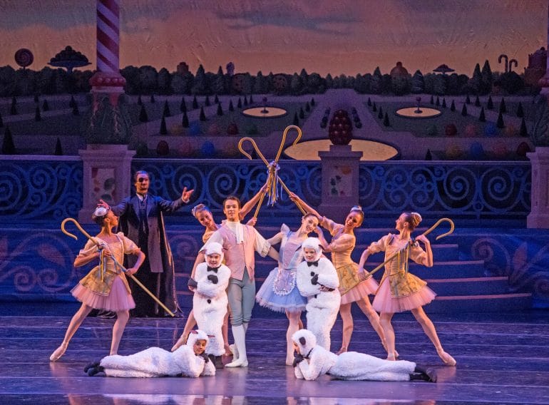 Dancers on stage performing "The Nutcracker."