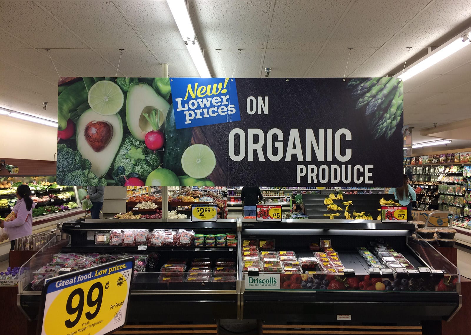 An image of a produce section in a grocery store.