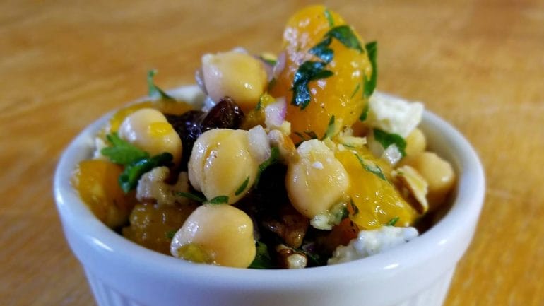 chickpea, cherry, and ginger salad