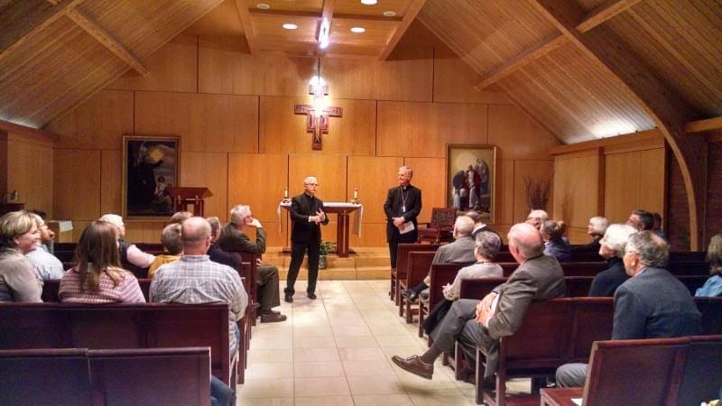 Father Paul Turner and Bishop James V. Johnston Jr. speak about the Protestant Reformation