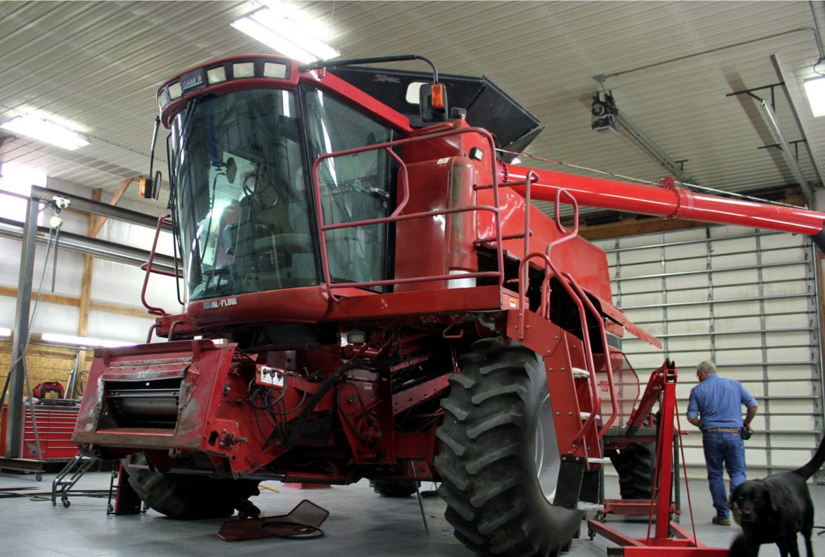 A tractor combine