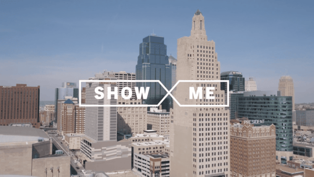 "Show Me" and the Kansas City skyline.