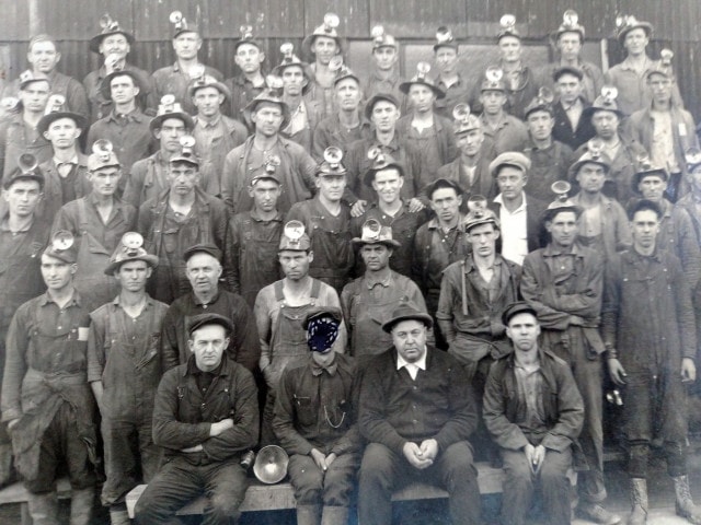 a group of lead miners in 1900s