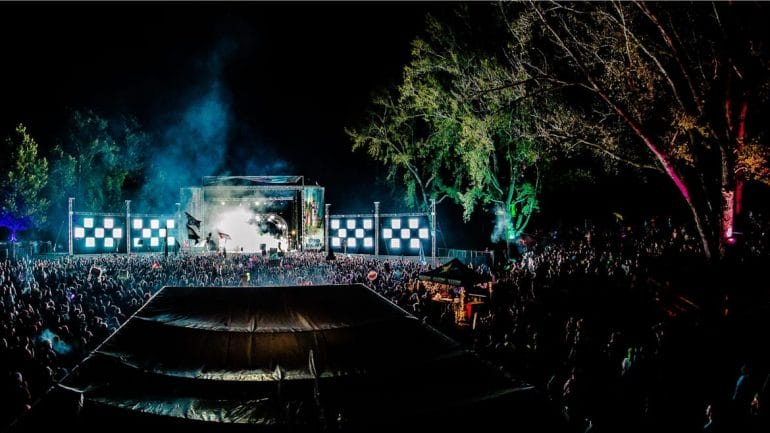A stage at a music festival