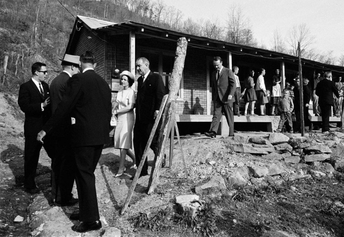 Lyndon Johnson and wife in Kentucky