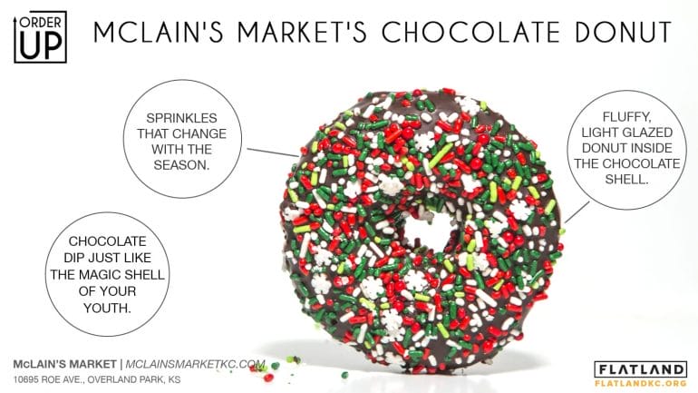 mclain's market's chocolate donut