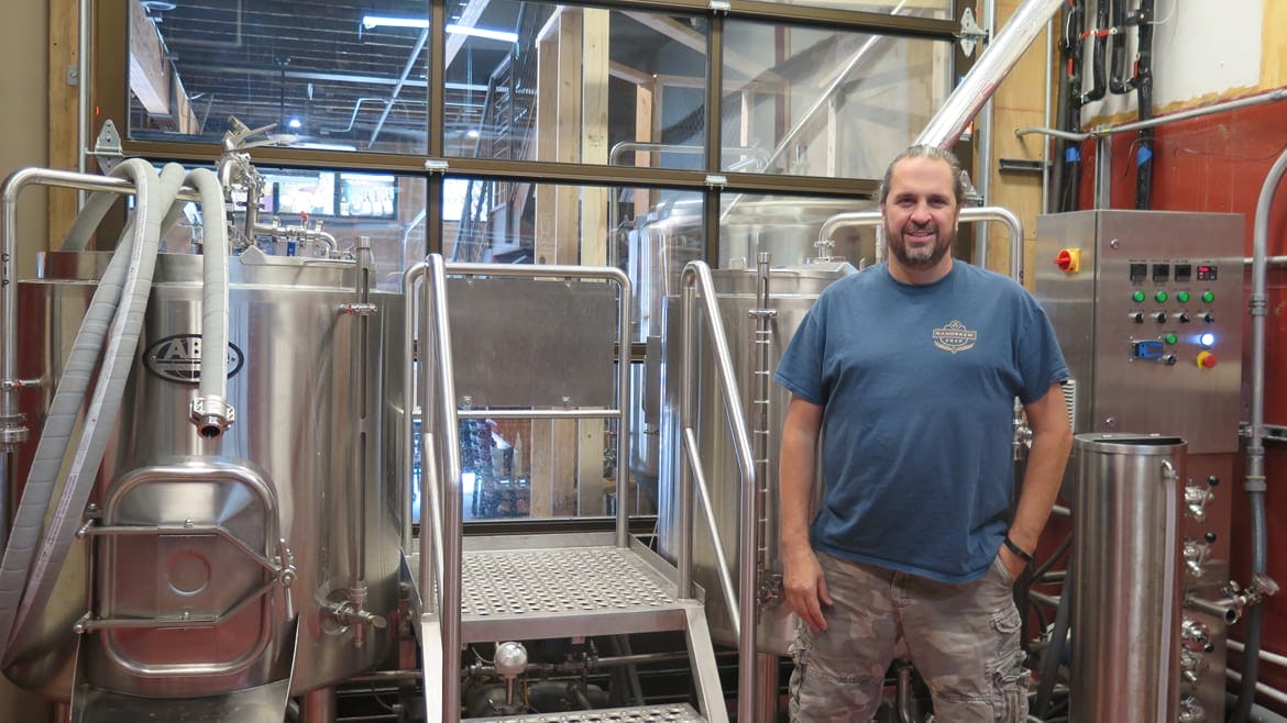 Rock and Run Brewery co-owner and head brewer Gene DeClue. 