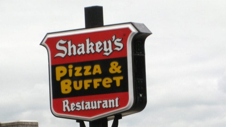 Shakey's Pizza sign