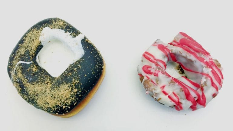 S'mores and candy cane doughnuts