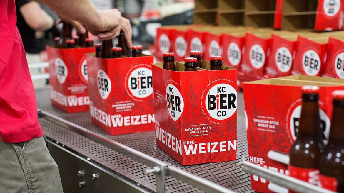 Kansas City Bier Company’s bottling line