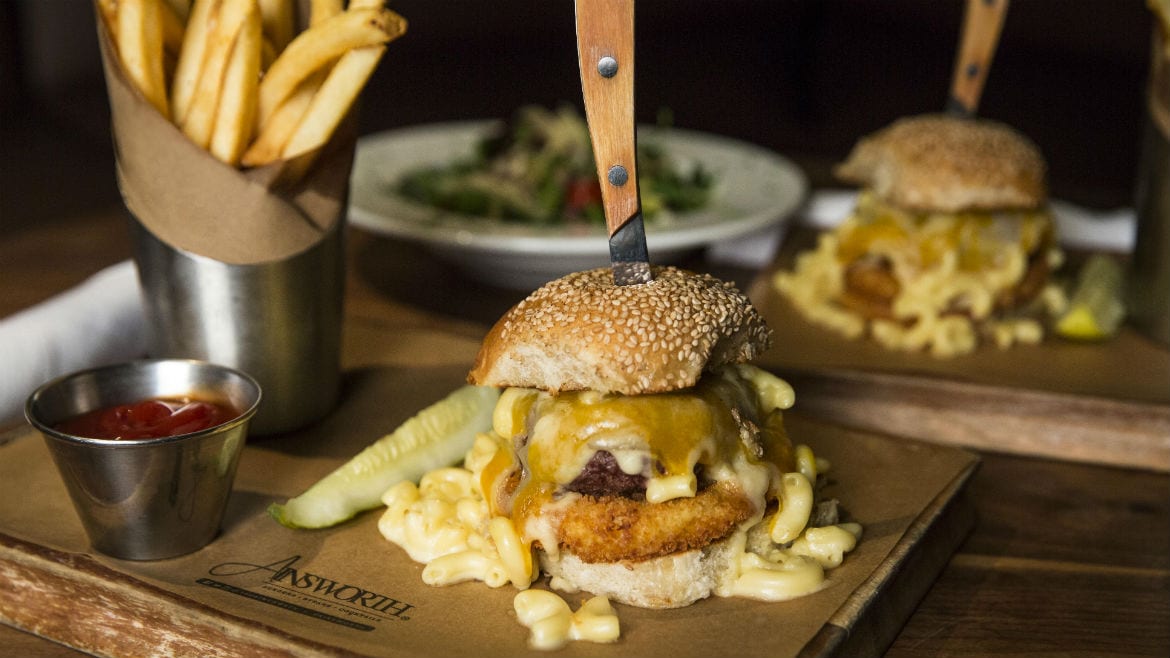 The Ainsworth has a mac and cheese cheeseburger