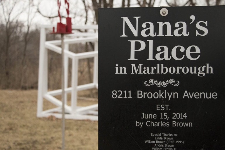 sign for nana's place pocket park