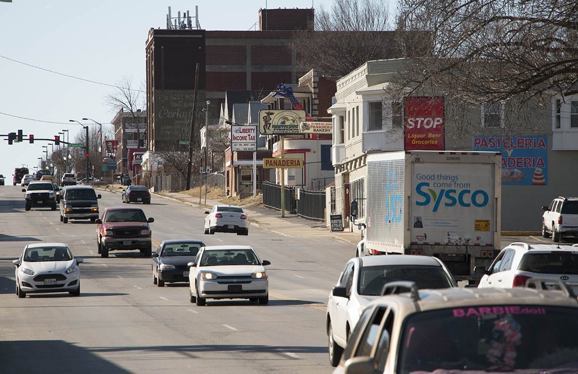 a stretch of Independence Avenue in Kansas City, Missouri