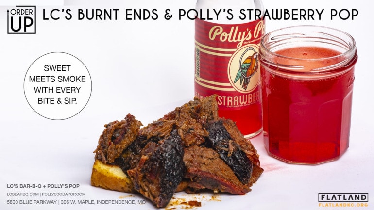 LC's Burnt Ends & Polly's Pop Strawberry Soda