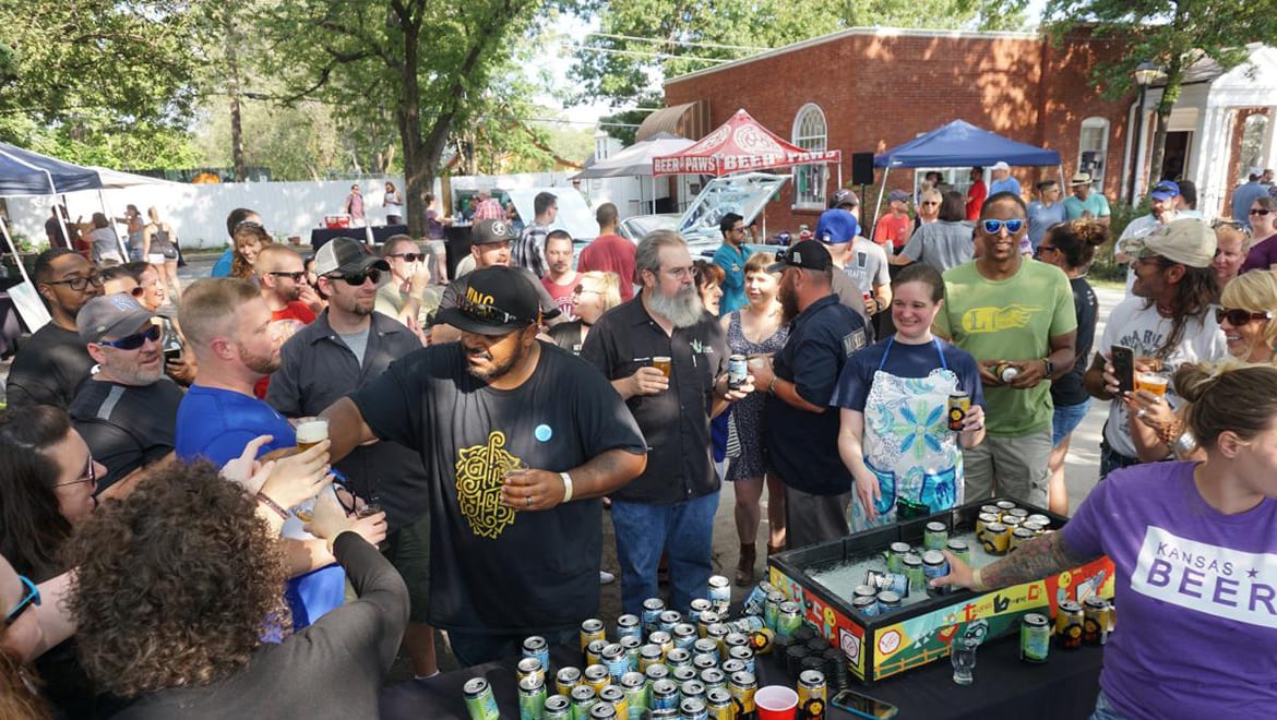 Woodie Bonds greets festivalgoers at last year's Hip Hops Hooray Beer Fest.