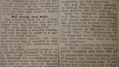 newspaper story from November 1926 mentioning Joseph Damico