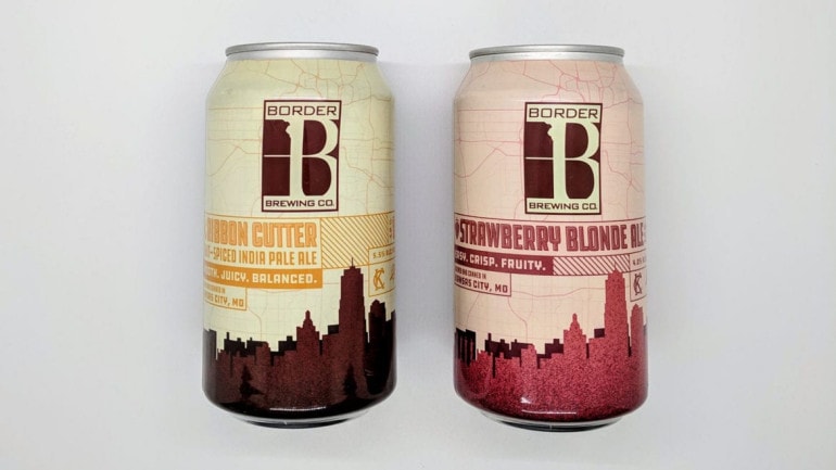 Border Brewing Co.'s Ribbon Cutter and Strawberry Blonde Ale in cans
