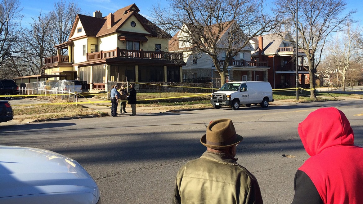 Kansas City police investigate a homicide in late 2015
