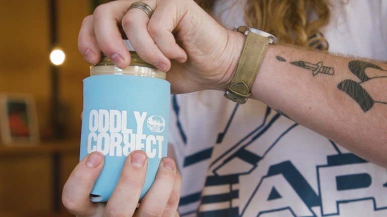 Oddly Correct is now offering reusable glass containers instead of single-use paper and plastic cups.