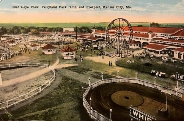 A postcard aerial view of Fairyland Park.