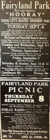 A  Fairyland Park advertisement in The Call newspaper.