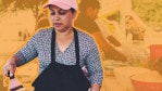 Woman making food at Latino Arts Festival