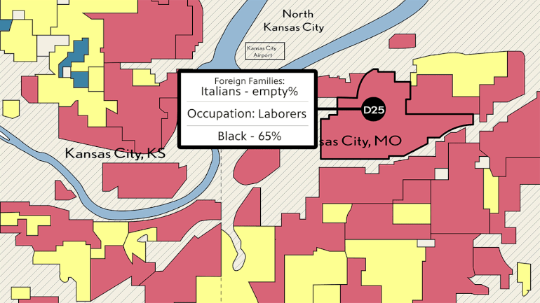 Closer look at examples of redlining and percent demographics