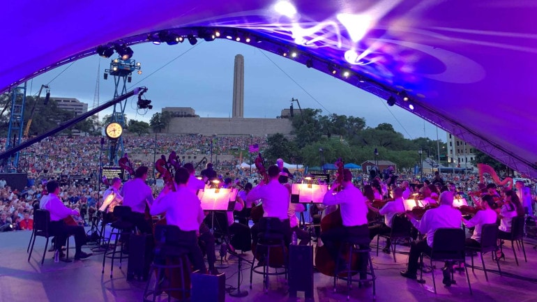 The Kansas City Symphony performing at the "Celebration at the Station."